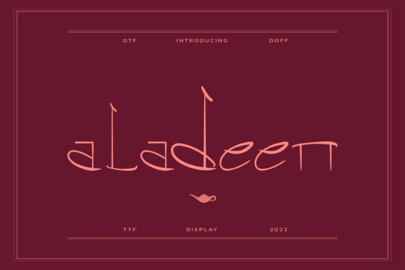 Aladeen: A Display Font with Oriental Charm for Creative Projects