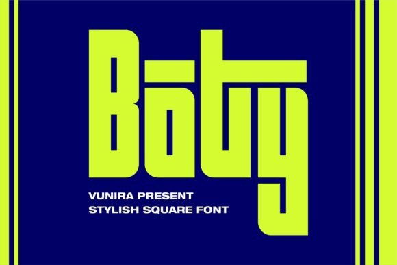 Boty: A Futuristic Display Font for Modern Editorial Design
