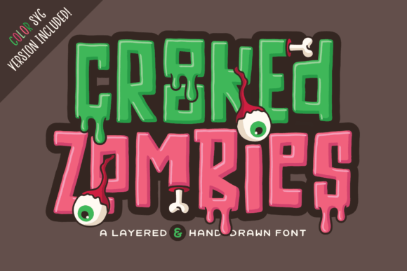Crooked Zombies Display Font for Creative Projects