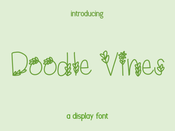 Doodle Vines Display Font for Creative Branding