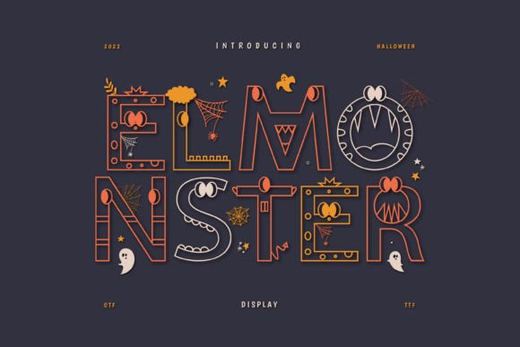Elmonster: A Unique Display Font for Halloween and More