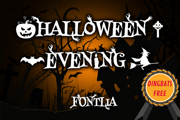 Halloween Evening Font for Spooky Branding and October Designs