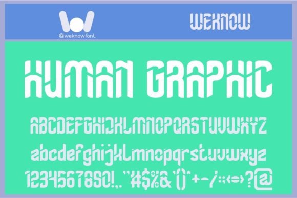 Human Graphic Font for Tech-Inspired Web Design