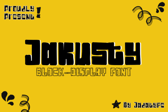 Jakusty: A Playful Display Font for Bold Branding