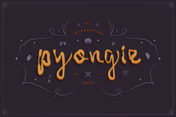 Pyongie: A Whimsical Display Font for Spooky Seasonal Creations