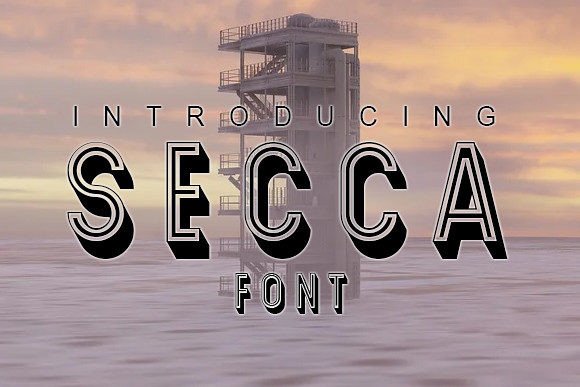 Secca: A Modern 3D Typeface for Digital Creativity