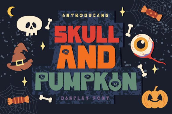 Skull and Pumpkin Font for Halloween Creations