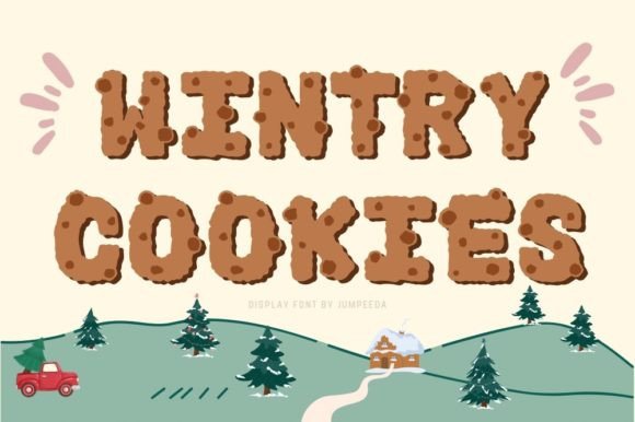 Wintry Cookies Font for Festive Digital Design